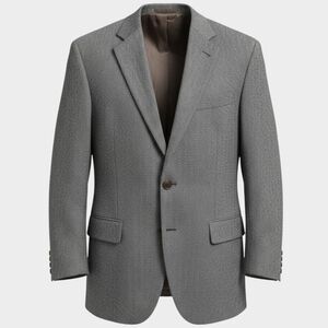 RALPH LAUREN Mens Blazer Sport Coat Two Button Jacket 44R Gray Wool 1-Vent